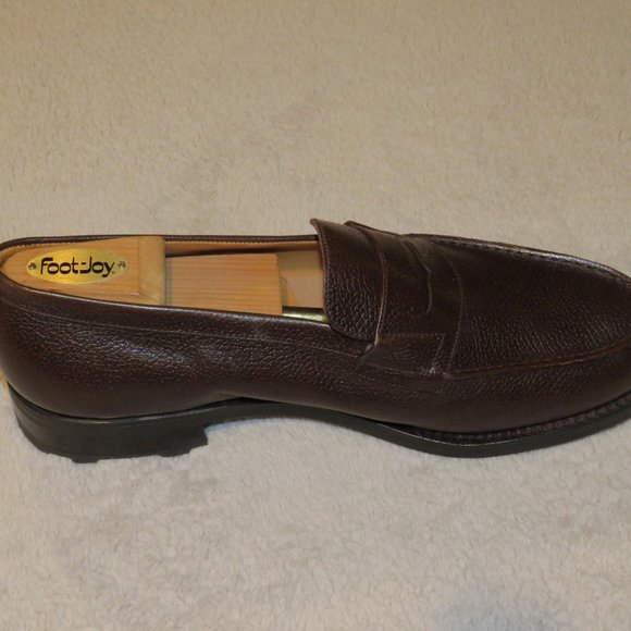 JM Weston 180 Brown Grain Leather Split Toe Loafer 11.5 C NWB main image 9